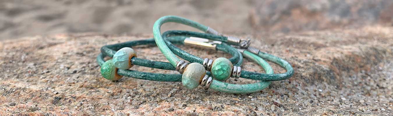 Turquoise Boho Style Leather Bracelets