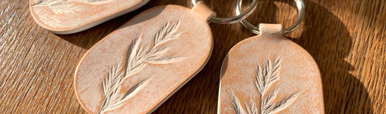 Nature-Inspired Leather Keychains