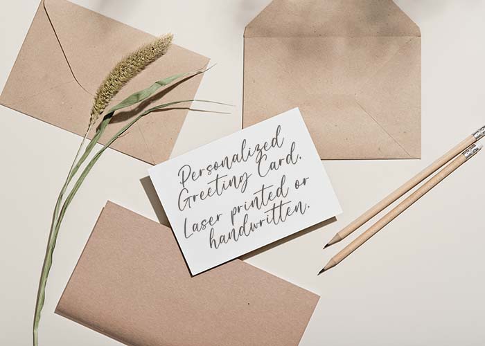 Greeting Card with Personalized Text