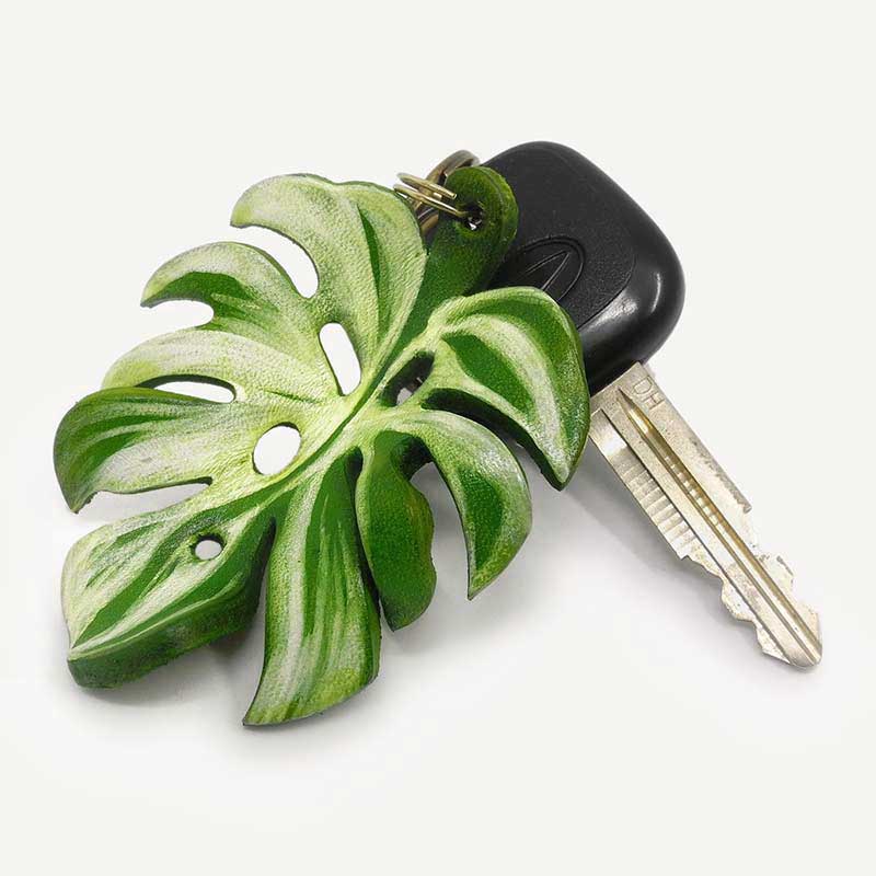 Variegated Leather Monstera Leaf