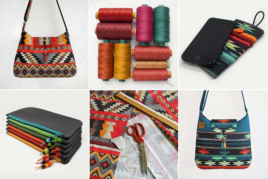 A Selection of Handcrafted Bags and Pouches