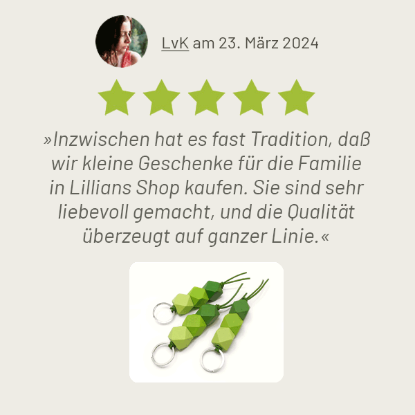 5-Sterne Bewertung für einen Perlenanhänger