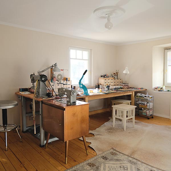 Workplace in Lillian's Studio