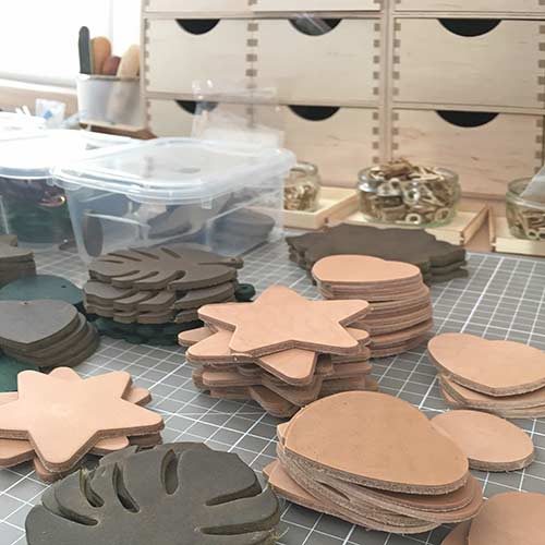 Leather Accessories on the Worktable