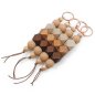 Preview: Wooden Keychain with geometric beads