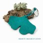 Preview: Back Side of Teal Ginkgo Key Fob