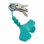 Preview: Aqua Leather Ginkgo Leaf Keychain