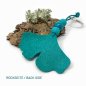 Preview: Back Side of Teal Ginkgo Key Fob