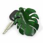 Preview: Car Key Lanyard with Leather Monstera Leaf
