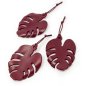 Preview: Maroon Leather Monstera Leaf or Bag Charm