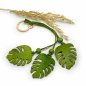 Preview: Leather Monstera Charm as a bag accessory