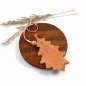 Preview: Leather Oak Leaf Keychain