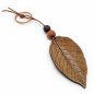Preview: Leather Autumn Leaf Keyring