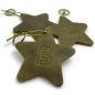 Preview: Olive Green Leather Star Keychain