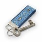 Preview: Small Blue Fabric Key Wristlet