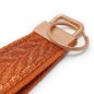 Preview: Keychain Wristlet with Rose Gold Key Ring in Burnt Orange