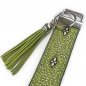 Preview: Green Fabric Wristlet Keychain with Tassel