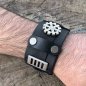Preview: Genuine Leather Bracelet with industrial style rivet studs