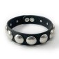 Preview: Black Leather Collar with Conchos