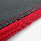 Preview: Black and Red Leather Zipper Pouch