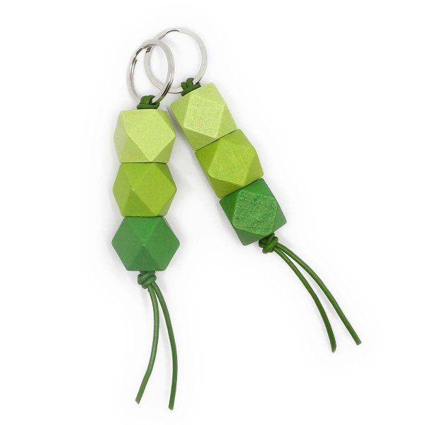 Wooden Polygonal Geometric Keychain