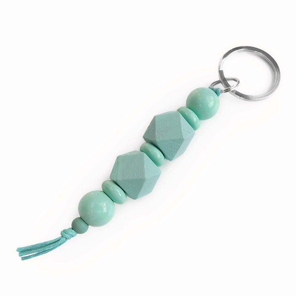 Preview: Seafoam Green Wooden Key Fob