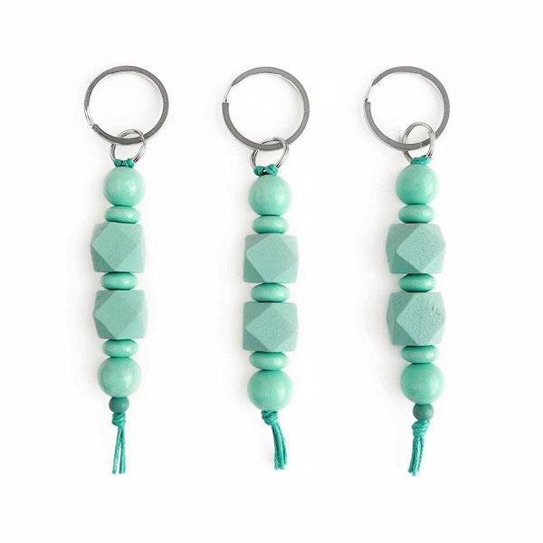 Preview: Mint Green Wooden Key Fob