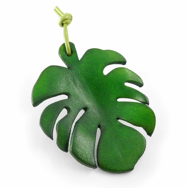 Preview: Monstera Leaf Leather Keychain