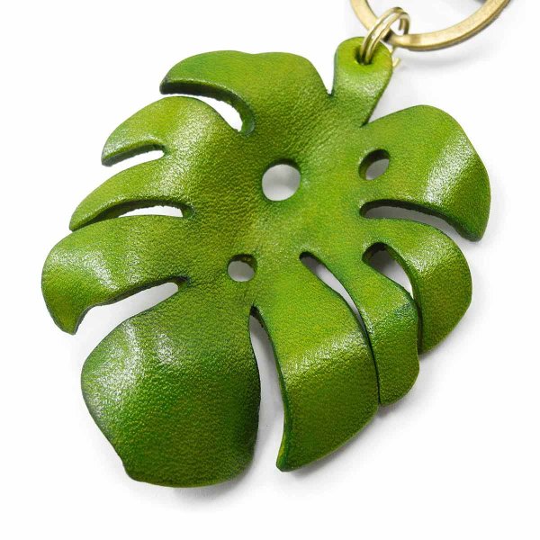 Preview: Monstera deliciosa leather bag charm