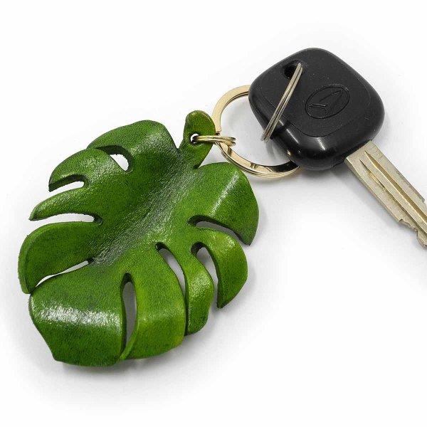 Preview: Monstera deliciosa leather leaf key fob
