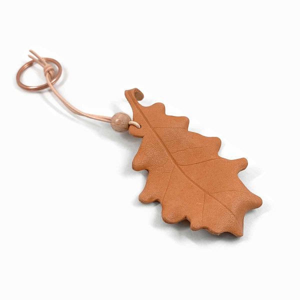 Preview: Leather Autumn Leaf Keyring