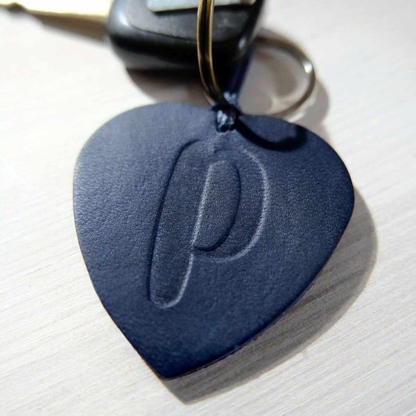 Preview: Custom Monogram Leather Keychain