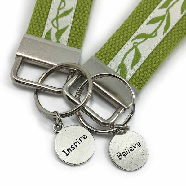 Preview: Floral Ornament Fabric Keychain