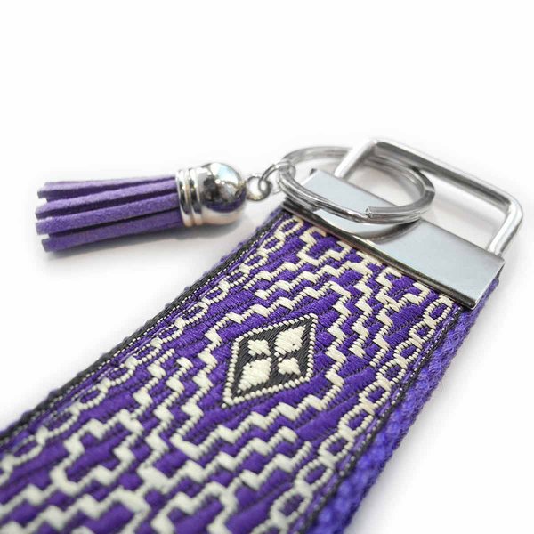 Preview: Bohemian Style Keychain Wristlet with Tassel