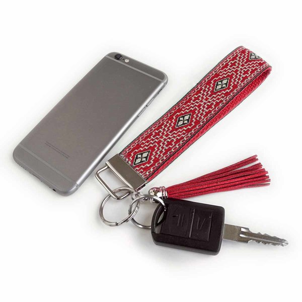 Preview: Red Wristlet Keychain with Tassel