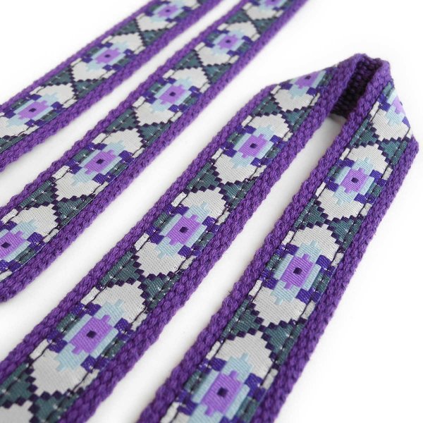 Preview: Handmade Purple Aztec Cotton Lanyard