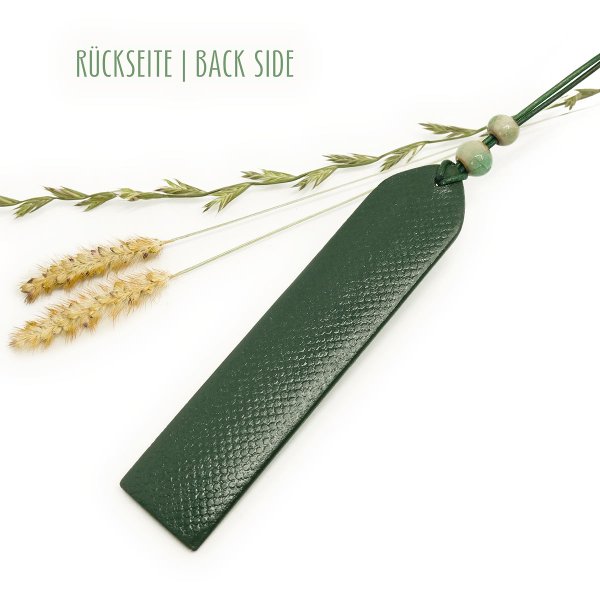 Back of leather pendant