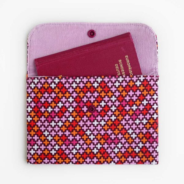 Geometric Pattern Cotton Passport Sleeve