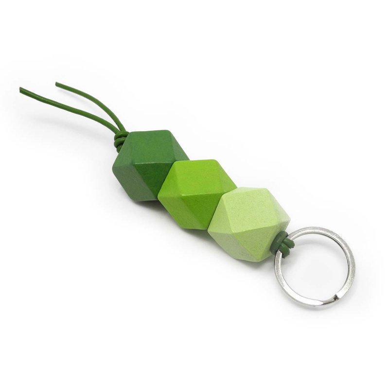 Beaded Keychain, Made from Certified Wood