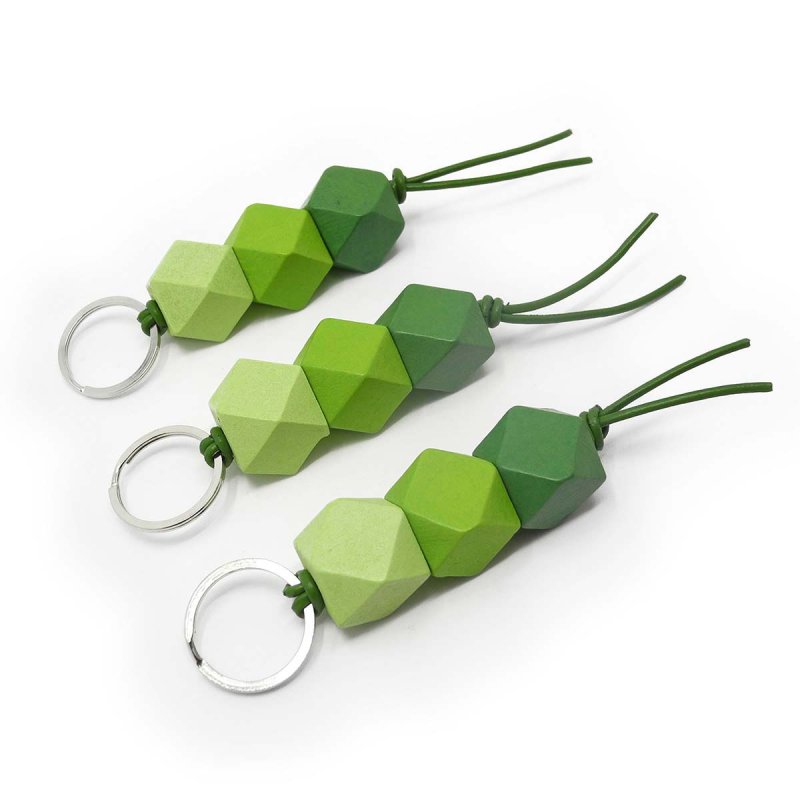 Green Handcrafted Keyring Charm
