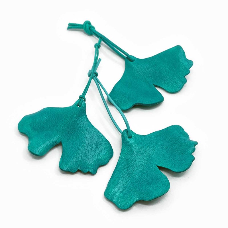 Turquoise Ginkgo Leaf Talisman