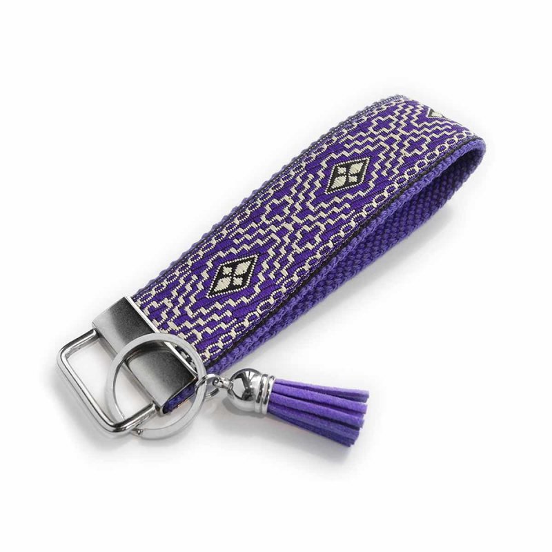 Wristlet Keychain with Velveteen Tassel