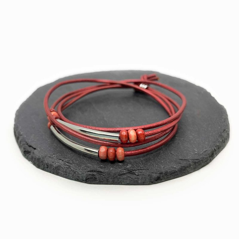 Bohemian leather wrap bracelet