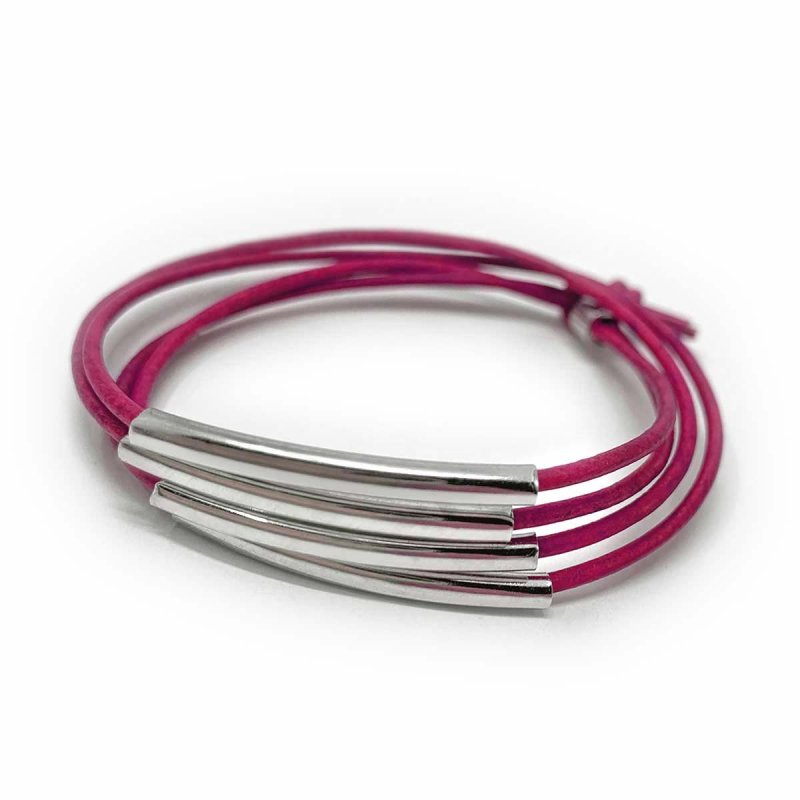 Leather Wrap-Around Bracelet