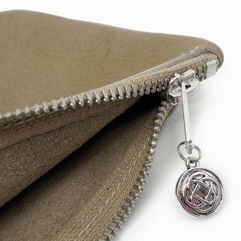 Bison Leather Pencil Case with Zipper