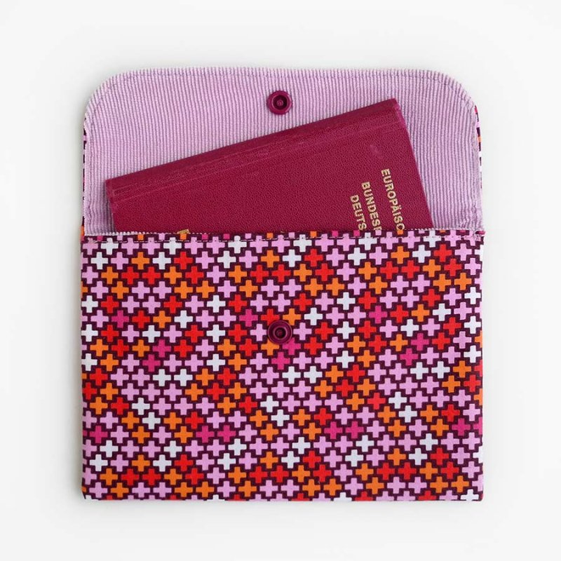 Geometric Pattern Cotton Passport Sleeve