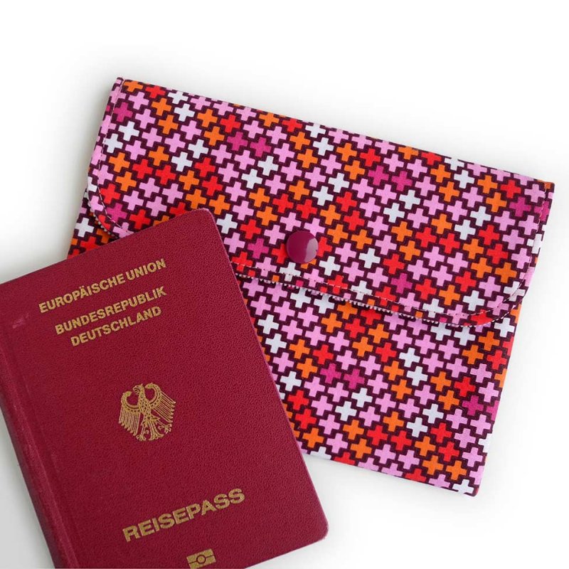 Geometric Fabric Passport Cover