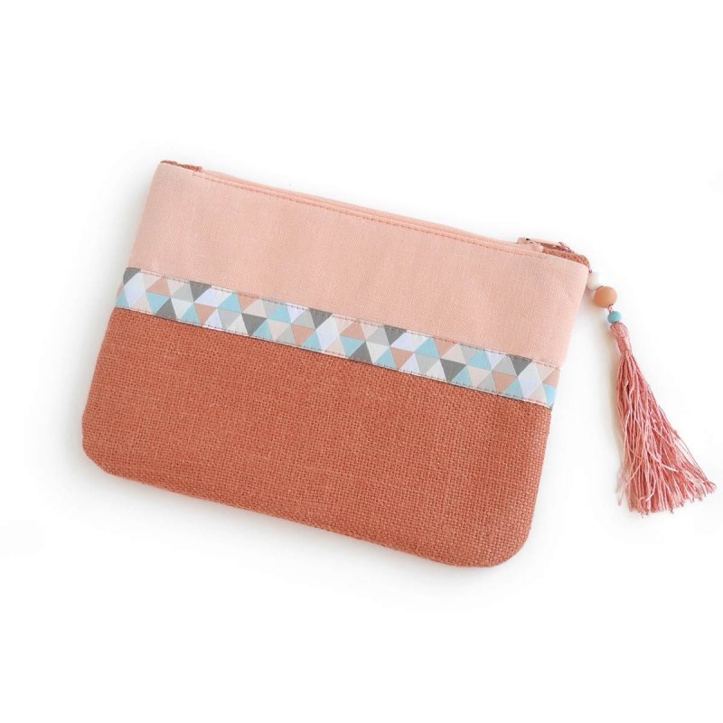 Small Linen Pouch with Tassel