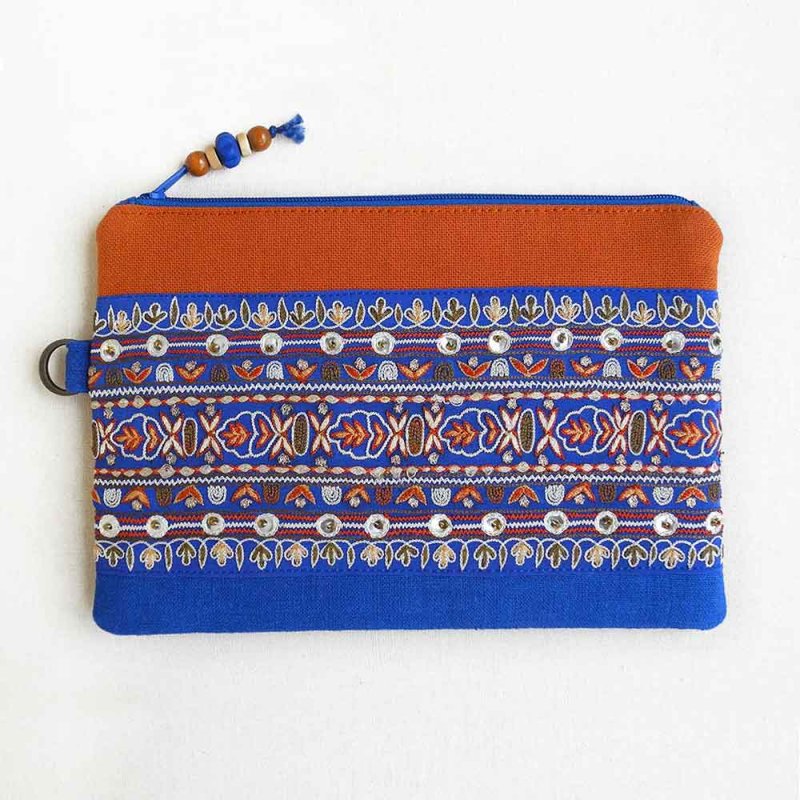 Bohemian Zipper Clutch